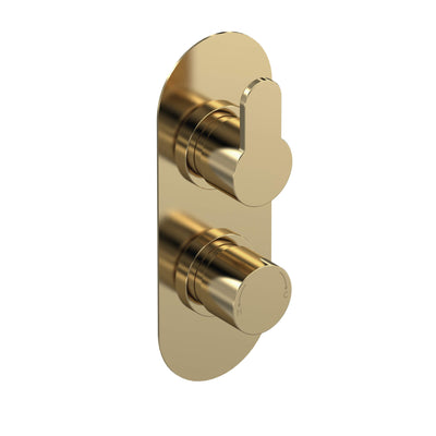 Lana Brushed Brass Concealed Shower Package With Fixed Head & Rail Kit