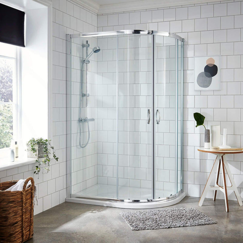 Lisbon 5mm Offset Quadrant Shower Enclosure Chrome