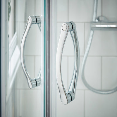 Lisbon Shower Enclosure Chrome Curved Handles