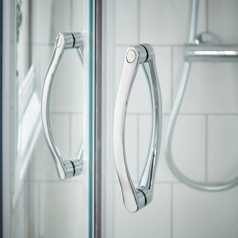 Lisbon Shower Enclosure Chrome Curved Handles
