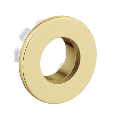 Lux Basin Overflow Cover - Brushed Brass