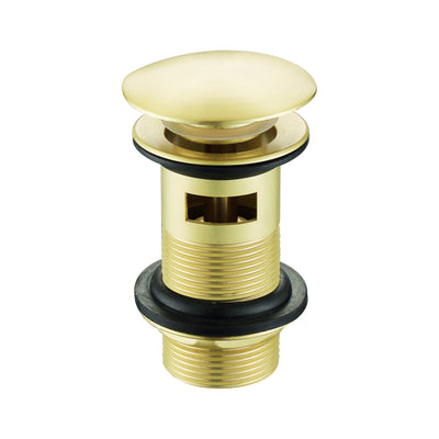 Lux Slotted Basin Clicker Waste - Brushed Brass