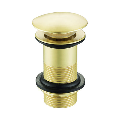 Lux Unslotted Basin Clicker Waste - Brushed Brass