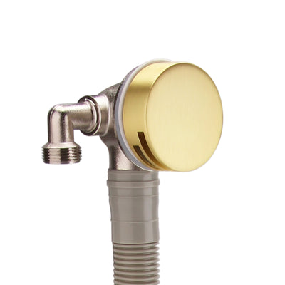 Lux Overflow Bath Filler With Clicker Waste - Brushed Brass