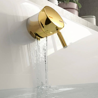 Lux Overflow Bath Filler With Built In Control Valve & Waste - Brushed Brass