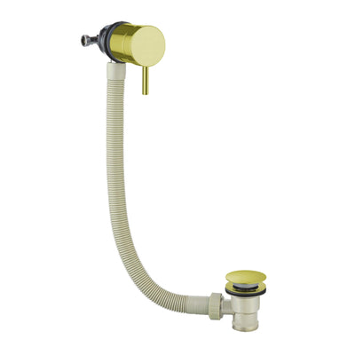 Lux Overflow Bath Filler With Built In Control Valve & Waste - Brushed Brass