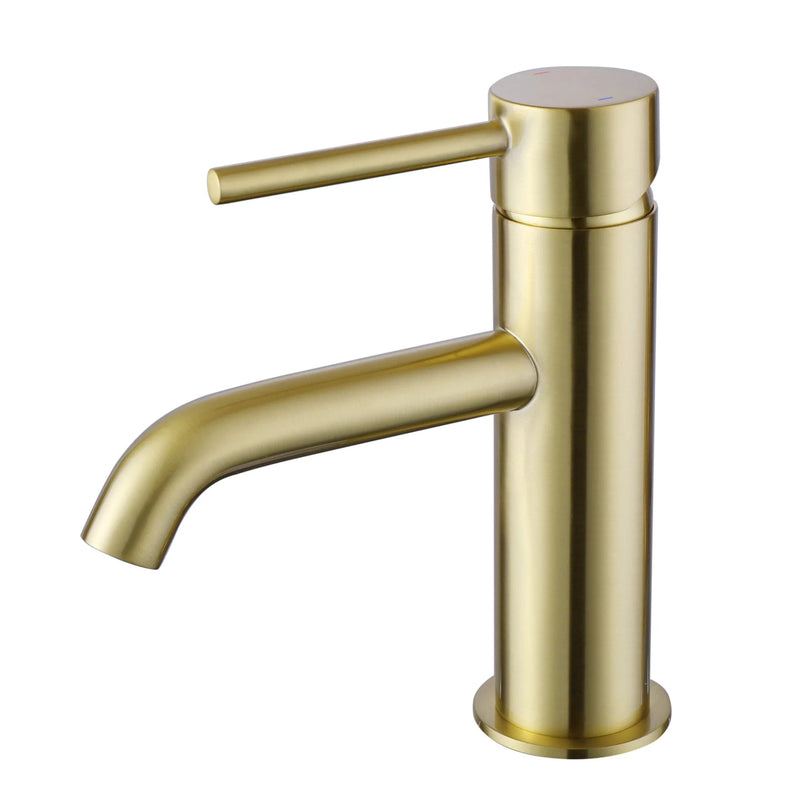 Lux Monobloc Basin Mixer With Waste - Brushed Brass