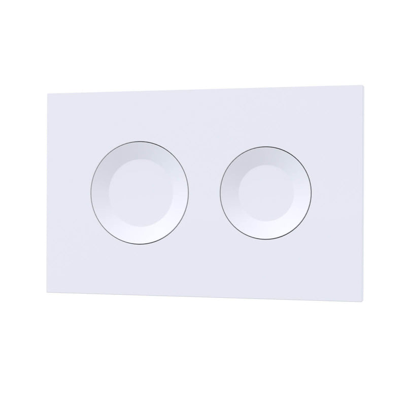 Standard Height Wall Hung WC Frame With Round Flush Plate - Matt White