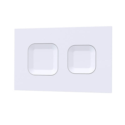 Standard Height Wall Hung WC Frame With Square Flush Plate - Matt White