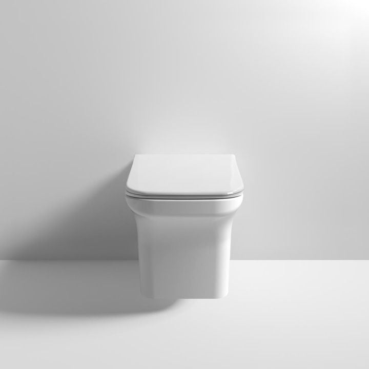 Nuie Ava Rimless Wall Hung Toilet & Soft Close Sandwich Seat - 480mm Projection