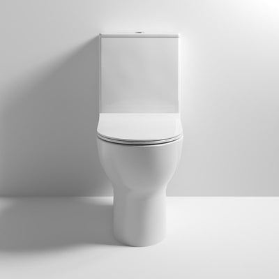 Nuie Freya Compact Rimless Toilet & Soft Close Seat - 610mm Projection