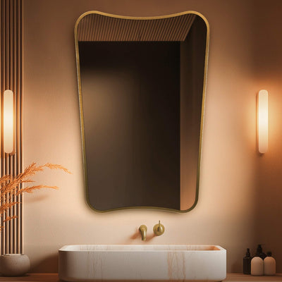 Origins Living Delphine Mirror 60 x 90cm - Brushed Brass
