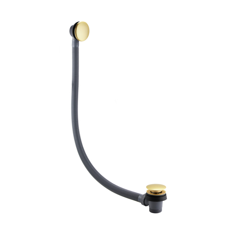 Lux Clicker Bath Waste With Overflow - Brushed Brass