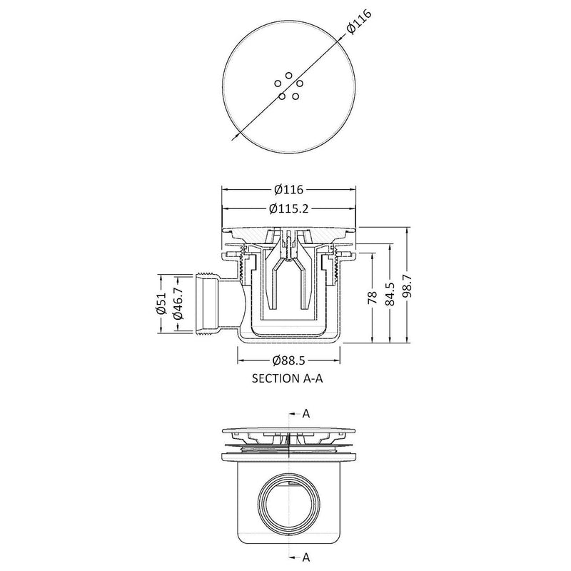 Stone Resin 40mm Offset Quadrant Shower Tray & Waste 1000 x 900mm Right Hand