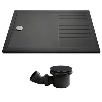 Slate Effect Walk In Shower Tray & Waste 1700 x 800mm