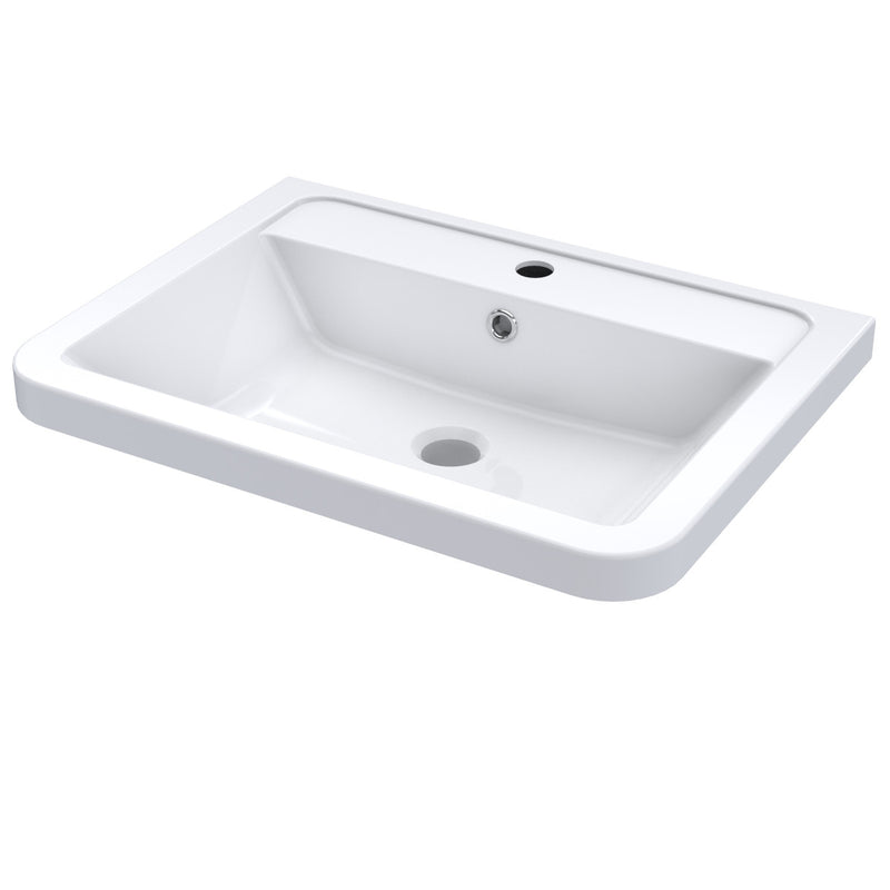 Nuie Parade 600 x 450mm Wall Hung Vanity Unit With 2 Drawers & Basin