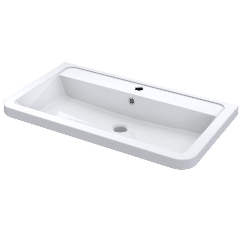Nuie Lunar 800 x 445mm Wall Hung Vanity Unit With 1 Drawer & Basin