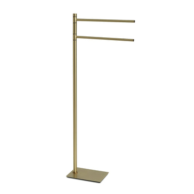 Origins Living Trilly Towel Stand With 2 Swivel Arms - Brushed Brass