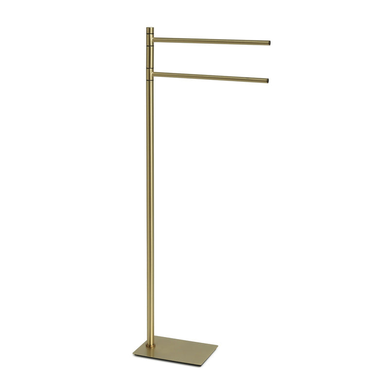 Origins Living Trilly Towel Stand With 2 Swivel Arms - Brushed Brass