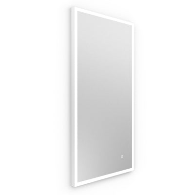 Origins Living Tate Light Rectangular Mirror 40x80cm -  White