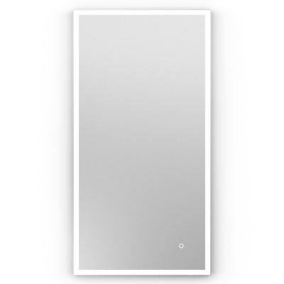 Origins Living Tate Light Rectangular Mirror 40x80cm -  White