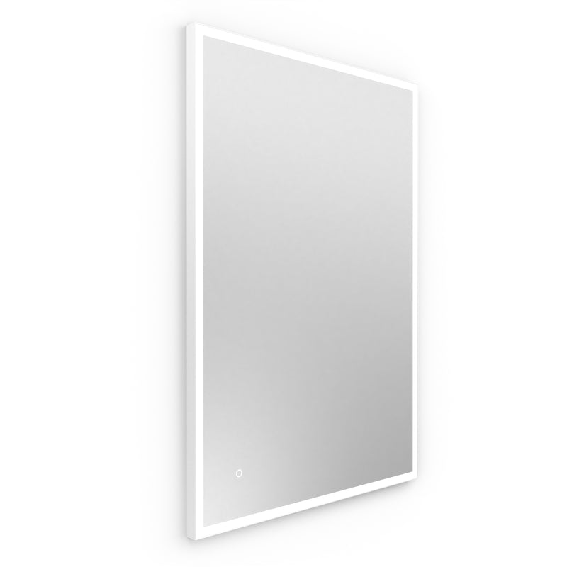 Origins Living Tate Light Rectangular Mirror 100x70cm - White