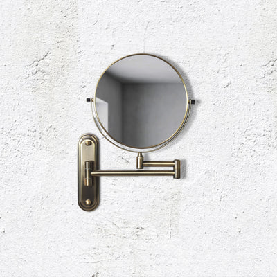 Origins Living Taylor Reversible 5X Magnifying Wall Mirror - Aged Brass