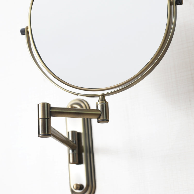 Origins Living Taylor Reversible 5X Magnifying Wall Mirror - Aged Brass