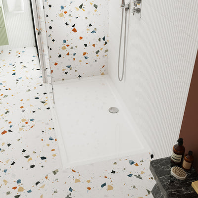 Stone Resin 40mm Square Shower Tray & Waste 760 x 760mm