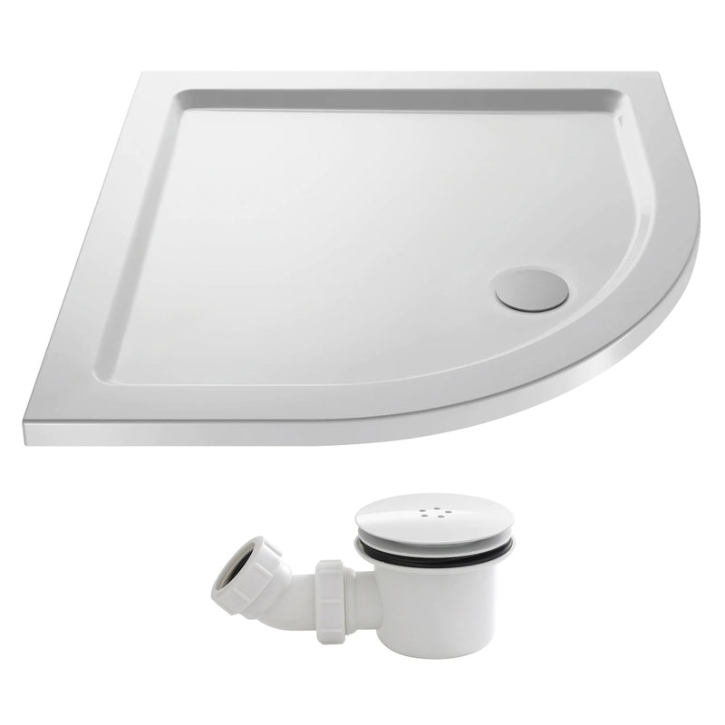 Stone Resin 40mm Quadrant Shower Tray & Waste 800 x 800mm