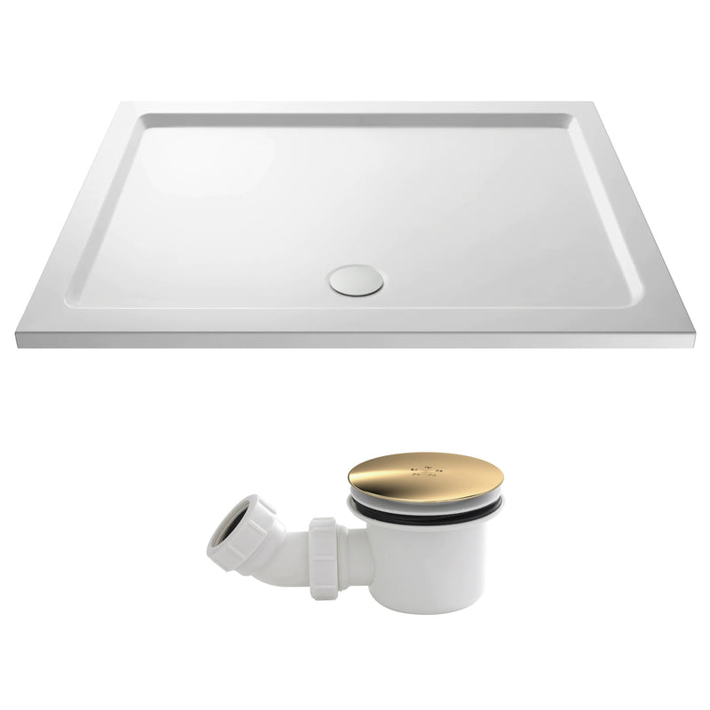 Stone Resin 40mm Rectangular Shower Tray & Waste 1400 x 900mm