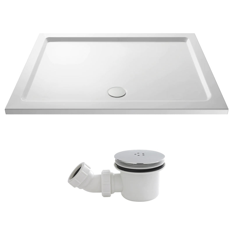 Stone Resin 40mm Rectangular Shower Tray & Waste 1400 x 700mm