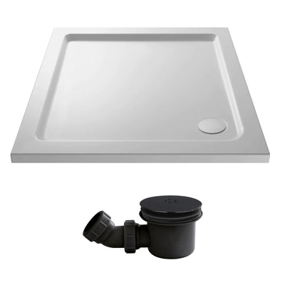 Stone Resin 40mm Square Shower Tray & Waste 760 x 760mm