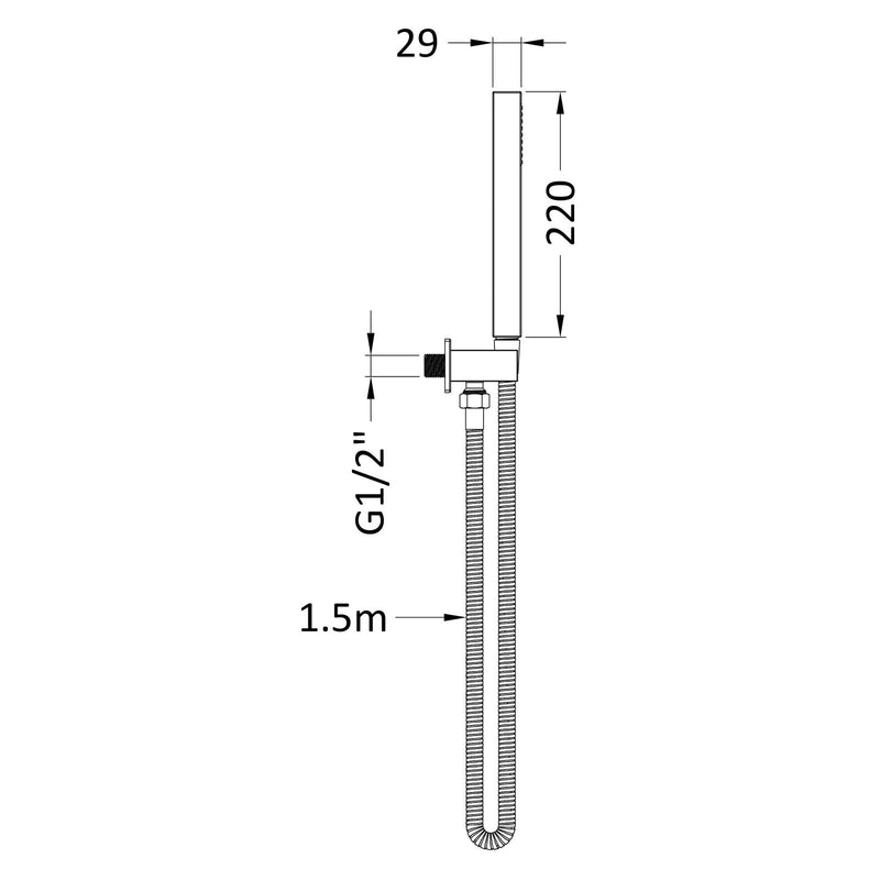 Cape Brushed Brass Concealed Shower Package With Fixed Head & Handset