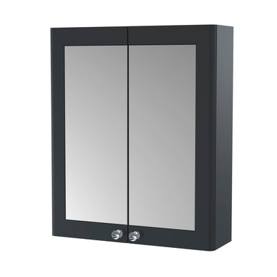 Classique 600mm Mirror Cabinet - Soft Black