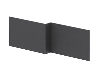 1700mm Square Shower Bath Front Panel - Graphite Grey