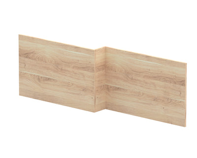 1700mm Square Shower Bath Front Panel - Bleached Oak