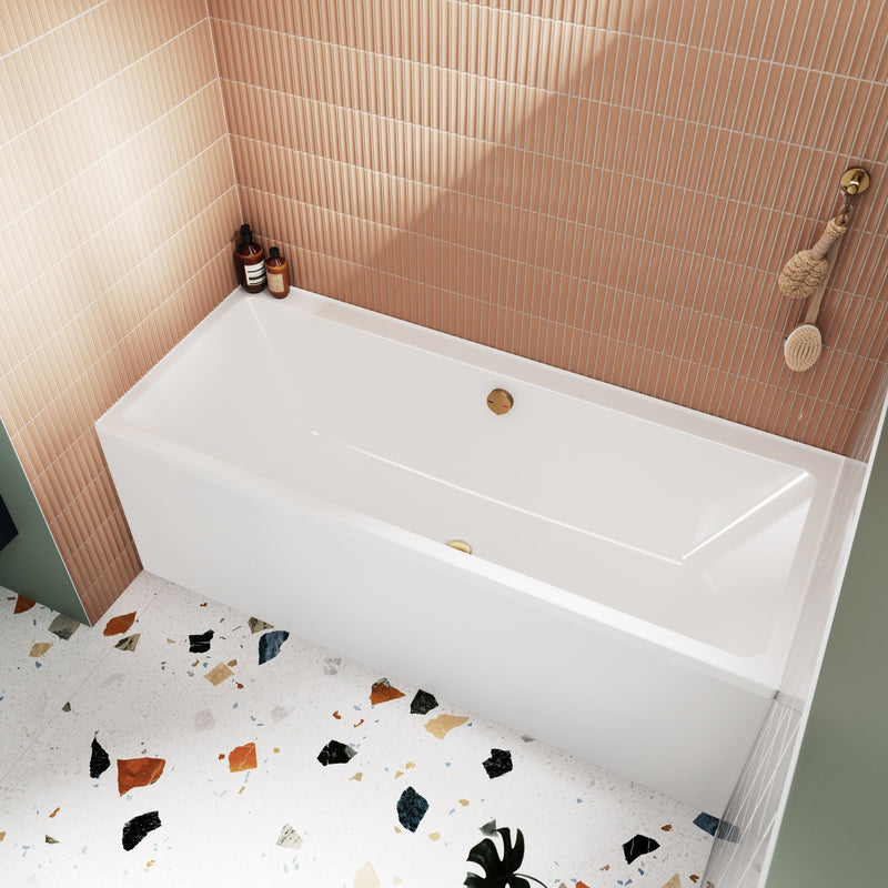 Thin Edge Square Single Ended Bath - 1700 x 750mm