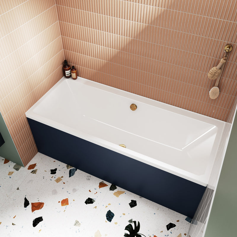 Thin Edge Square Single Ended Bath - 1700 x 750mm