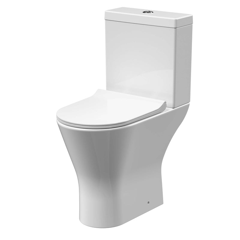 Nuie Freya Comfort Height Rimless Toilet & Soft Close Seat - 605mm Projection