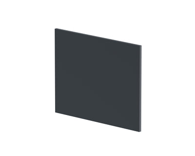 700mm Square Shower Bath End Panel - Satin Soft Black