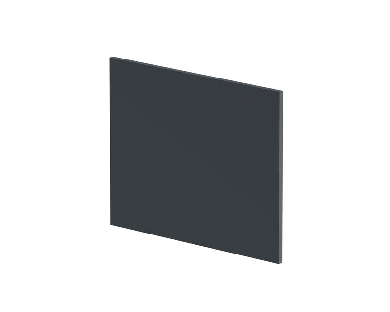 700mm Square Shower Bath End Panel - Satin Soft Black