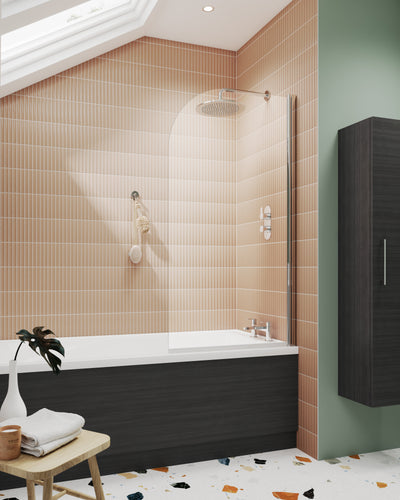 1700mm Bath Front Panel - Anthracite Woodgrain