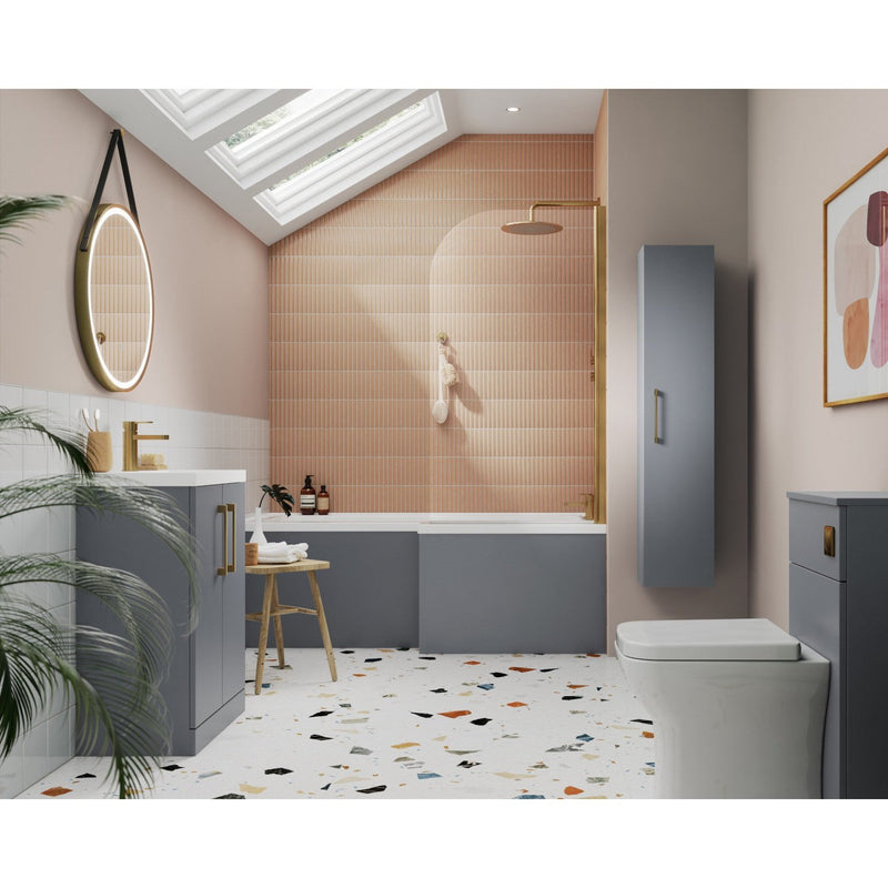 Nuie Arno 800 x 383mm Floor Standing Vanity Unit With 2 Drawers & Ceramic Basin