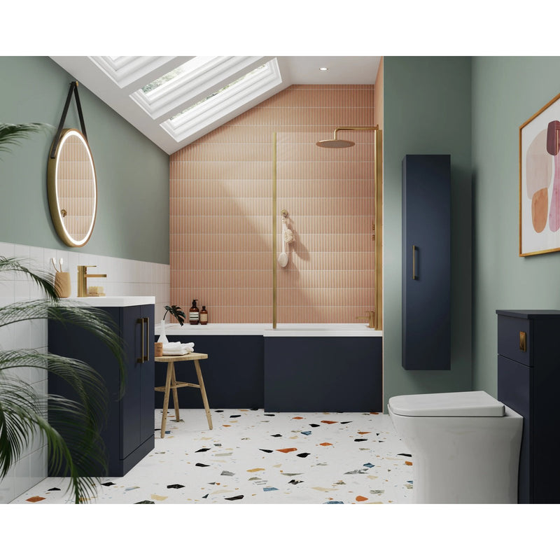 Nuie Arno 600 x 383mm Floor Standing Vanity Unit With 2 Doors & Ceramic Basin