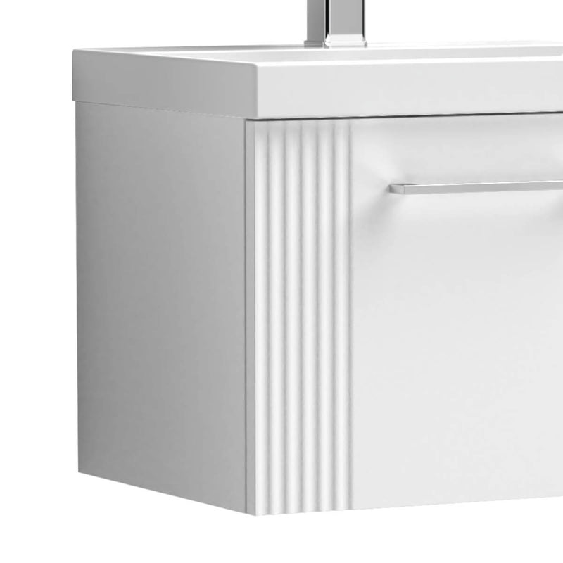 Nuie Deco 800 x 383mm Wall Hung Vanity Unit With 1 Drawer & Ceramic Basin