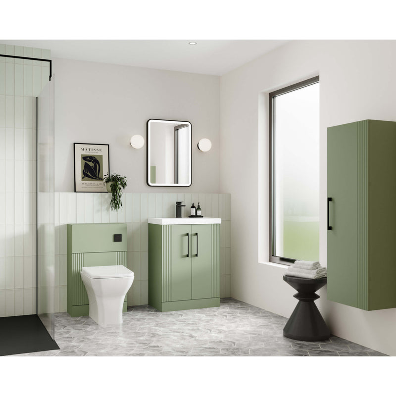 Nuie Deco 800 x 383mm Wall Hung Vanity Unit With 1 Drawer & Ceramic Basin