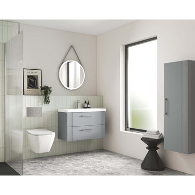 Nuie Deco 600 x 383mm Wall Hung Vanity Unit With 1 Drawer & Ceramic Basin