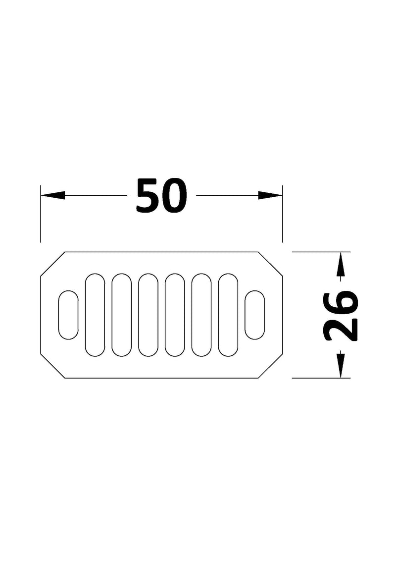 Traditional Overflow Cover - Chrome