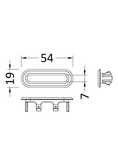 Oval Overflow Cover - Chrome